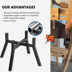 SHAINFUN Dog Bowl Stand for Large Dogs, Adjustable Elevated Dog Bowl Fits 7-10.6" Bowls, Height 11'' , Single Dog Bowl Food Stand Feeder(Bowl not Included) Easy Disassembly, for Medium and Large Dogs