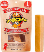 Tibetan Dog Chew Yak Cheese Sticks (1 Large Chew) - Natural, Handmade Large Dog Treats, Long-Lasting, Easy Digest, Ideal for Aggressive Chewers, Supports Oral Health, Grain and Gluten Free
