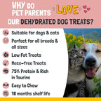 Ruff Town Dog Treats - Human Grade Beef Heart | Dehydrated Single Ingredient | High Protein, Low Fat, Hypoallergenic, Grain Free Training Treats | Ideal for All Breeds & Sizes, Made in USA(4oz)