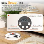 Automatic Cat Feeder, 6 Meal Timed Pet Dispenser Easily Programmable &Easy to Clean, Auto Feeder for Cats/Small Dogs(Black)