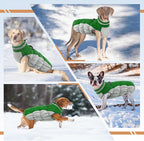 Dog Jackets for Large Dogs, Large Dog Winter Coat, Pet Cold Weather Coats, XXXL Pet Jacket with D-Ring, Waterproof Coat with Back Zipper, Snowsuit Labrador German Shepherd Doberman,Green,XXXL