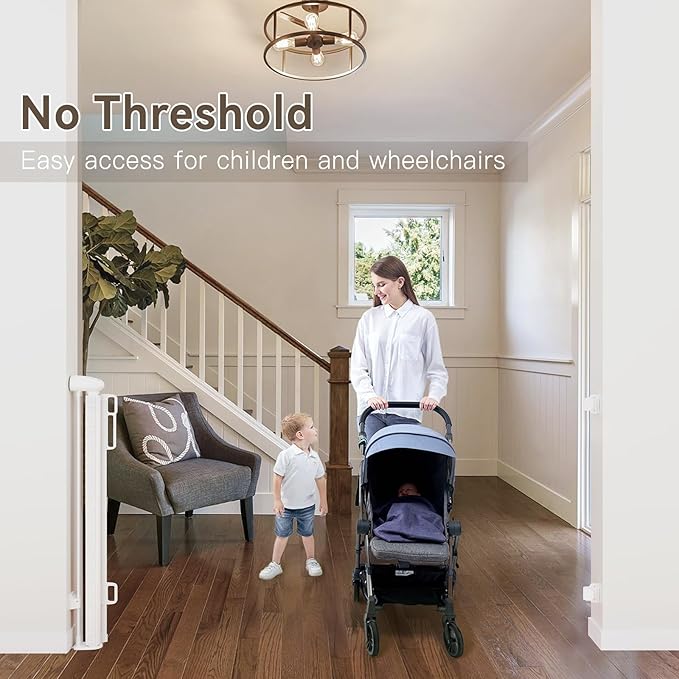 200 Inch Reinforced Retractable Baby Gates Extra Wide, Uamector Mesh Baby Gate or Dog Gate,Toddler Pet Retractable Gate Adjustable Length for Large Openings Stairs Doorways Hallway Indoor Outdoor