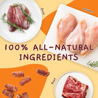 Jungle Calling Triple Flavor Rolls Dog Treats, Made with Real Chicken Duck Beef Meat, Rawhide Free Dogs Snacks,Healthy, Easily Digestible, and High Protein Treat, 10.6 oz