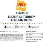 Ultra Chewy Turkey Tendon Knotted Bones for Dogs - Premium All-Natural, Hypoallergenic, Long-Lasting Dog Chew Treat, Easy to Digest - Ingredient Sourced from USA (8 Inches - 2 Pack)