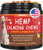 Advanced Calming Chews for Dogs, Dog Calming Chews - Anxiety Relief Treats and Bites for Dogs - Separation, Barking, Thunder, Noise, Stress, Pet Supplement, All Ages & Sizes - (Chicken 120 Ct)