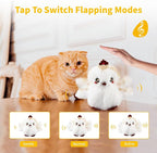 Gigwi Interactive Cat Toys for Indoor Cats, Flapping and Chirping Catnip Toys for Cat Exercise, Automatic Cat Toy with Beating Wings & Real Feather Tail, Rechargeable Cat Kicker Toy Princess