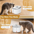 Sharper Image Water Fountain for Cats with UV Light, 3L Quiet Pump Cat Water Fountain, Five Layers Filtration System Cat Drinking Fountain Power Adapter, 3pcs Replacement Filter Sponges