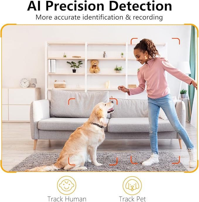 2K Pet Camera Indoor, 5G/ 2.4G Indoor Cameras for Home Security, Baby/Dog/Pet/Elder Camera with Phone App, Night Vision, Auto Tracking, Human/Pet Detection, Cloud&SD Storage