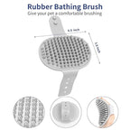 5 in 1 Dog Grooming Kit - Self-Cleaning Slicker Brush for Shedding Short Long Haired Dogs & Cats, Includes Pet Comb, Flea Comb, Bath Brush, Undercoat Rake - Complete Fur Care Set - Gray