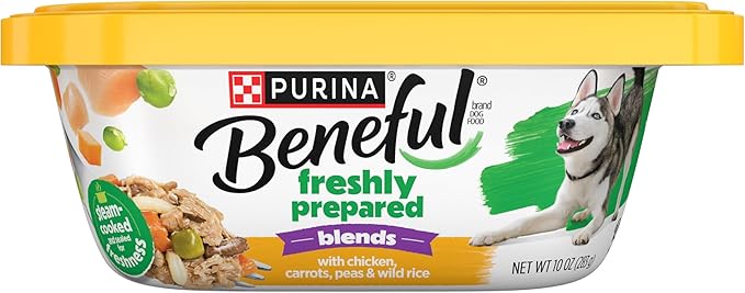 Purina Beneful Wet Dog Food, Chopped Blends With Chicken - 10 oz. Tubs (Pack of 8)