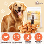 Dog Treats Chicken Wrapped Banana Slices with 1% Taurine, Healthy Training Snacks Rich in Natural Fiber, Rawhide-Free Grain-Free Soft Chews for Small Medium Dogs, 10.6 oz