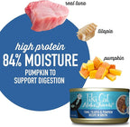 Tiki Cat Aloha Friends, Tuna, Tilapia & Pumpkin, Grain-Free & High Moisture, Wet Cat Food for All Life Stages 3 oz. Cans (Pack of 12)