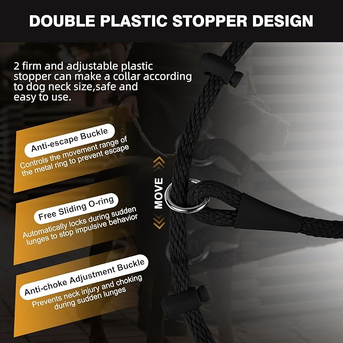 Lynxking Dog Leash Slip Lead Reflective Breathable Rope Comfortable Strong No Pull Slip On Pet Training Lead for Dogs