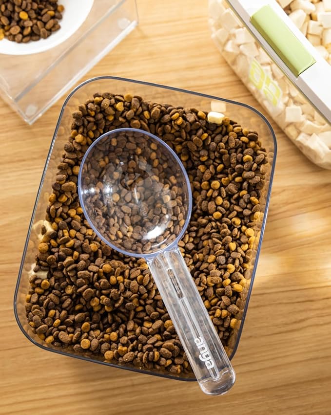 200ML Airtight Dog food spoon,Dog Treat spoon With Measuring,Dry Pet Food spoon for Dogs,Cats,and Birds 200ML Measuring spoon with handle