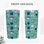 Dujiea 20oz Tumbler With Lid And Straw, Funny Food Sushi Vacuum Insulated Iced Coffee Mug Reusable Travel Cup Stainless Steel Water Bottle