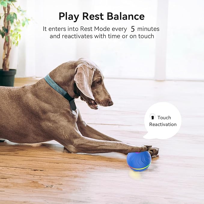 Interactive Dog Toys Dog balls, Automatic Moving Bouncing Rotating Interactive Dog Ball, Durable Motion Activated Automatic Rolling Ball Toys for Puppy Small Medium Large Dogs, Anti Boredom Dog Toys