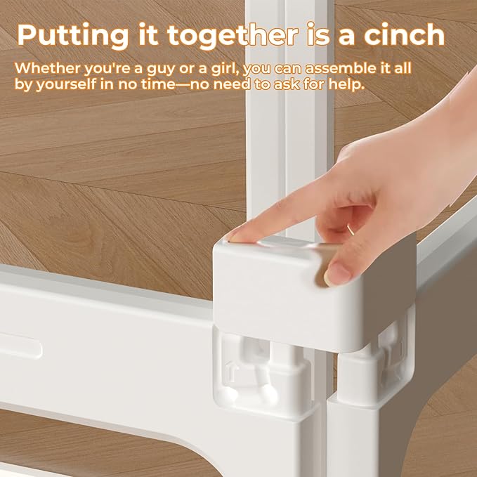 23.6“ H Clear Acrylic Plastic Dog Playpen, 8Pcs Lightweight & Easy Assemble Playpen Divider, Durable Safety Play Pen Indoors, Puppy, Cat, Small Animal(White)