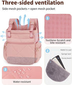 OFY Cat Carrier Puffy Backpack Breathable Small Dog Front Backpack Large Space for Small Dogs, Drawstring & Water-Resisant Pet Bag for Travel Hiking, Lotus Pink Patent Pending