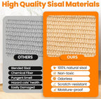 KEDAO Sisal Cat Scratcher Bed Scratching Posts for Indoor Cats Hammock Adults Kitty Curls Cat Scratcher Wooden Cats Furniture Scratching Pad