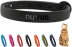 Black Cat Collar - Soft, Comfortable, and Lightweight Breakaway Collar with Name Tag Ring for Outdoor Cats and Sensitive Skin Pets by Nuvuq (6 ⅞" to 10 ¼", Black)