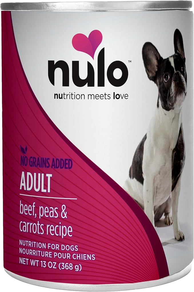 Nulo Grain-Free Beef, Peas & Carrots Recipe Adult Wet Canned Dog Food, 13 Ounce, 12 Cans