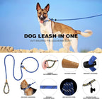 lynxking Slip Lead Dog Leash Reflective, Heavy Duty Comfortable Strong Rope for Large Medium Small Dogs No Pull Pet Training (Blue, 2PCS Large 1/2in x 6ft)