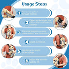 YUDODO Pet Dog Carrier Backpack Adjustable Dog Front Carrier, Legs Out Easy-Fit Dog Travel Backpack Carrier for Hiking Camping for Small Medium Dogs Cats and Rabbits (Small), C-Blue White Strip