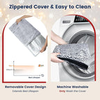 Miguel Self Warming Cat Bed for Indoor Cats, 24 x 18 inch Self Heating Pads for Outdoor Cat House, Non Electric Dog Pad Thermal for Small Dog, Washable Kitten Mat with Removable Cover(Gray,S)