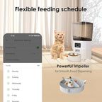Automatic Dog Feeder with Camera, Ultra Clear Video Night Vision, APP Control, Two-Way Voice Interaction. Large Capacity Food Storage, Picture Motion Detection, Timing Feeding (5L-Double-Bowl)