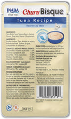 INABA Churu Bisque for Cats, Creamy Lickable Purée Side Dish with Vitamin E, 1.4 Ounces per Pouch, 12 Pouches, Tuna Recipe