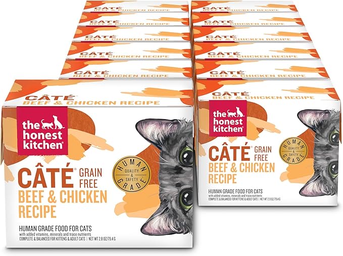 The Honest Kitchen Câté™ Grain Free Beef & Chicken Pâté Wet Cat Food, 2.8 oz x12
