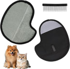 2 Pcs Pet Hair Removal Glove, Reusable Double Sided Pet for Grooming with Pet Comb