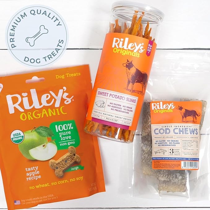 Riley's Slims Chicken Sticks for Dogs - Natural USA Sourced Dehydrated Chicken Jerky Treats, Made in The USA - 2 Pack
