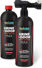MAX Urine & Odor Turf Detox: Double-Strength Enzyme Cleaner & Odor Eliminator for Artificial Grass, Turf, Concrete & Patios, Pet Urine Enzymatic Cleaner for Dogs & Cats – 32 oz Sprayer, 2-Pack
