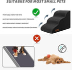3-Step Dog Ramp and Stairs for Sofa and Chair - Non-Slip Sturdy Pet Steps for Small Dogs and Cats,15.7" H,Black