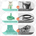 BEAUTYZOO Cat Harness and Leash Set Escape Proof, Medium Cat Vest Harness for Walking, Adjustable Step in Kitten Harnesses for Travel, Soft Lightweight Outdoor Cute Kitten Harnesses, Pineapple M