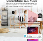 VSTARCAM 3MP Indoor Security Camera, 2.4G WiFi Cameras for Home Security, Pet Camera with Auto Tracking, Color Night Vision, AI Detection Tracking, 2-Way Talk, 24/7 Recording, Cloud & SD Card Storage