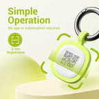 Pawaii Fluorescent QR Code Pet ID Tag, Glow in The Dark Durable Silent Silicone Pet ID Tag, Scan QR Receive Instant Pet Location Alert Email, Designs for Cat or Dog, 1Pack (Green)