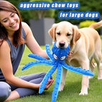 OUANGANC Octopus Dog Squeaky Toy No Stuffing Crinkle Paper in Legs for Small, Medium, and Large Breeds, Durable Puppy Chew Toys for Aggressive Chewers