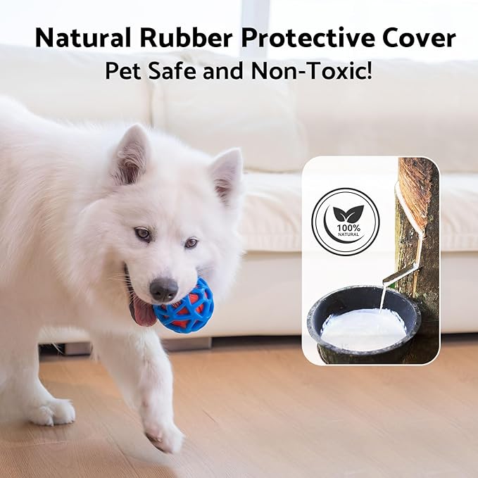 seagi Interactive Dog Toys – Durable Automatic Bouncing & Vibrating Interactive Dog Ball for Smart Play, Motion-Activated Moving Dog Toy for Small/Medium/Large Dogs,USB Rechargeable (Blue)