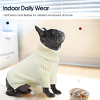 IECOii XXXL Dog Sweater,Warm Dog Sweaters for Extra Large Dogs Girl Boy,Stretchy & Cozy,Turtleneck Knitted Pullover for Pet Wear On Holiday,Easy On Doggy Sweatshirt for Labrador (White,XXXL)