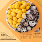 Freeze Dried Cat and Dog Treats Quail Egg Yolk, Healthy Tasty Snacks for Cats Dogs Training, Natural Freeze-Dried Limited Ingredient,Wholesome and Delicious Snacks for Pets (M, Egg)