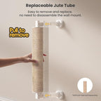 SVD.PET Cat Scratching Post Wall Mounted, 37.5" Tall Cat Scratcher for Wall with Hanging Toys, Jute Cat Wall Scratcher for Large Cats Indoor Cat Wall Furniture