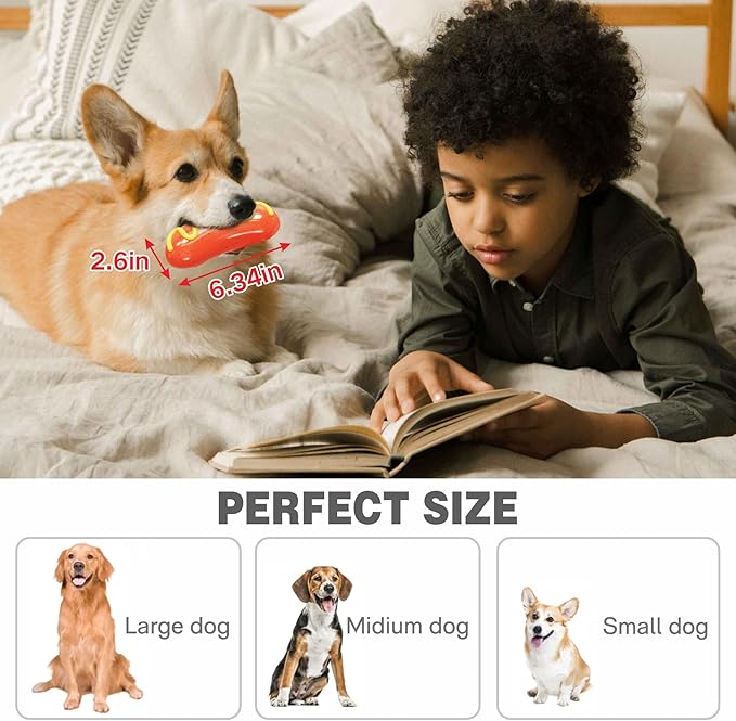 LiuMelinda Dog Chew Toys for Aggressive-Chewers - Indestructible Dog Toy for Aggressive Chewer(2-Pack)，Tough Chew Toys for Dogs （Rubber）