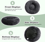 JOLLYVOGUE Dog & Cat Bed, Calming Anti-Anxiety Pet Bed for Small Dogs, Fluffy Donut Cushion for Small and Medium Pets (20")