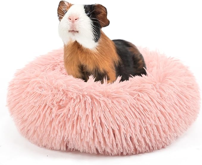 Chinchilla Bed Pink Burrowing Pet Bed for Guinea Pigs and Other Small Animals 11.8 inch