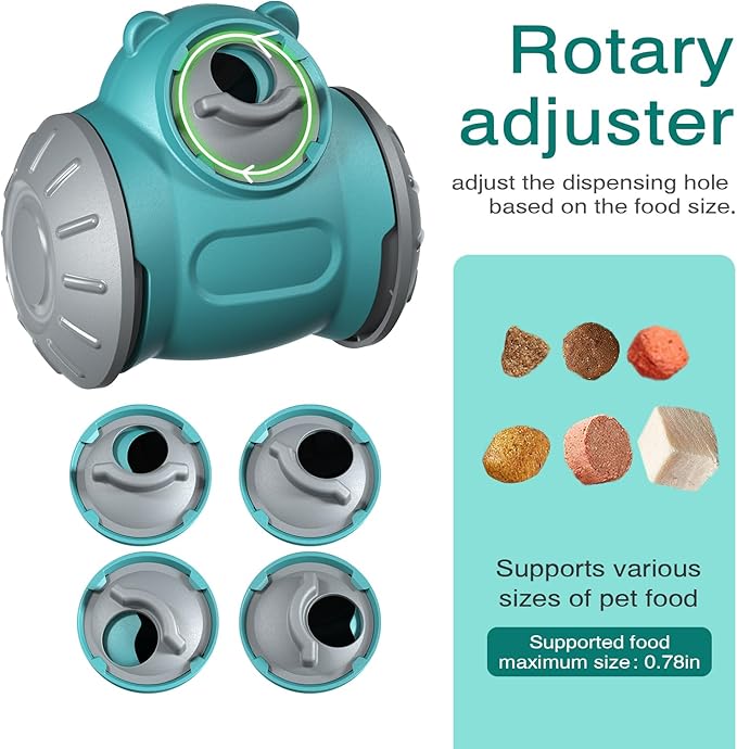 Dog Puzzle Toy,Upgrade Indestructible Dog Interactive Toy,Adjustable Food Dispensing Treat Dispenser Dogs Puzzle Feeder Slow Feeding for Large/Medium/Small Aggressive Chewers Breed Pet Gift