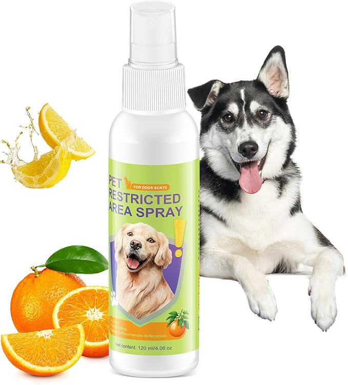 Urine Deterrent Spray for Cats & Dogs - Protect Furniture, Shoes & Yards from Peeing Deterrent Spray, Safe & Effective Training Aid, Non-Toxic and Stain-Free (4oz/120ml)