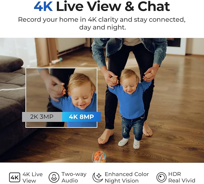 IMILAB C40 4K Indoor Security Camera, Room Camera for Kid/Baby/Pet, 5G WiFi Pan/Tilt Indoor Cam/Person Pet Track, Powerful AI Detection, Color Night Vision, SD/Cloud Storage, Easy Pairing, Plug in.