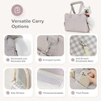 Dog Purse Carrier for Small Dogs, Soft Soft Sided Folding Dog Carriers for Small Dogs Medium Cats Puppies up to 15 Lbs, Washable Breathable Puppy Carrier for Outdoor Travel (Large Gray)